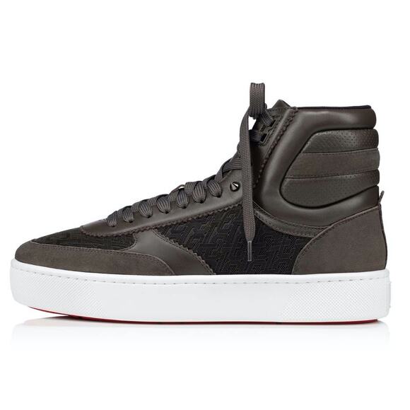 Christian Louboutin Mens Top Rui Flat Ombre Brown Techno High Sneaker 43.5 10.5 - Picture 5 of 12